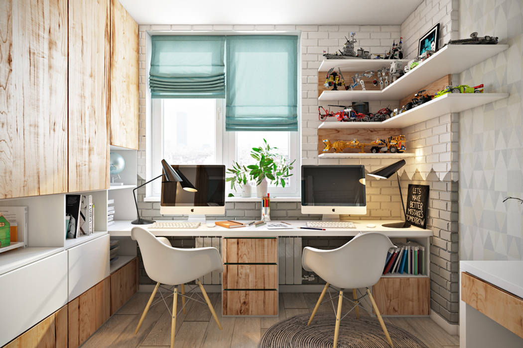 homify Scandinavian style study/office