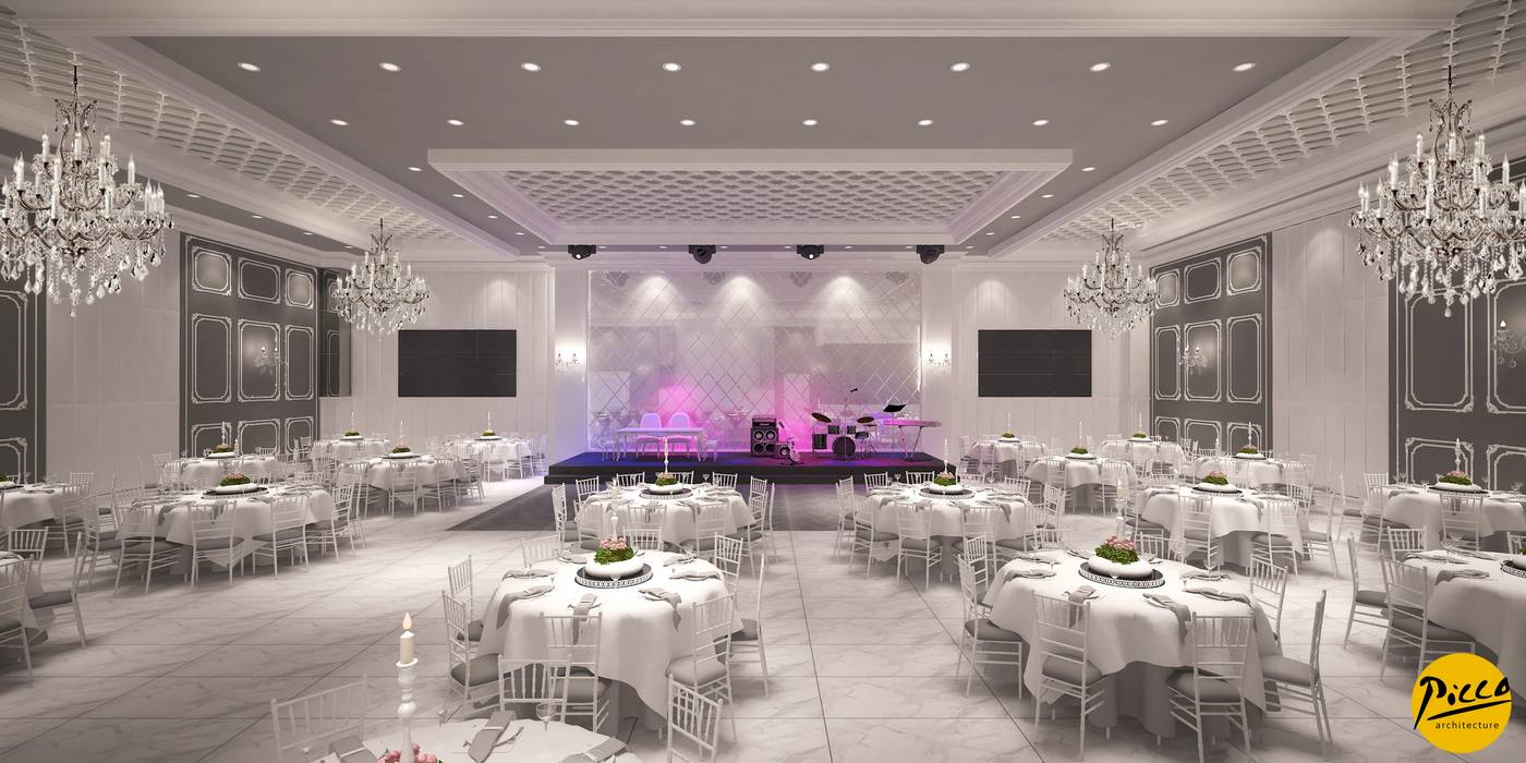 Serenat Wedding Hall , Pıcco Desıgn & Archıtecture Pıcco Desıgn & Archıtecture Gewerbeflächen Veranstaltungsorte