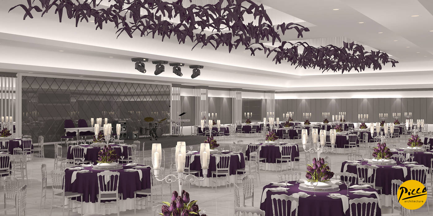 Serenat Wedding Hall , Pıcco Desıgn & Archıtecture Pıcco Desıgn & Archıtecture Espacios comerciales Salones de eventos