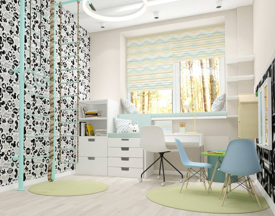 3-х комнатная квартира в Подмосковье, Yana Ikrina Design Yana Ikrina Design Phòng trẻ em phong cách chiết trung