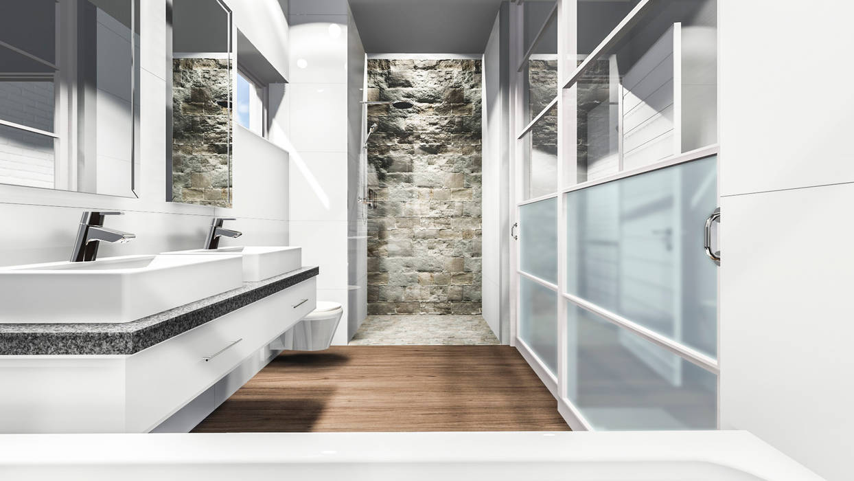 Hillside Gate, Swart & Associates Architects Swart & Associates Architects Modern bathroom