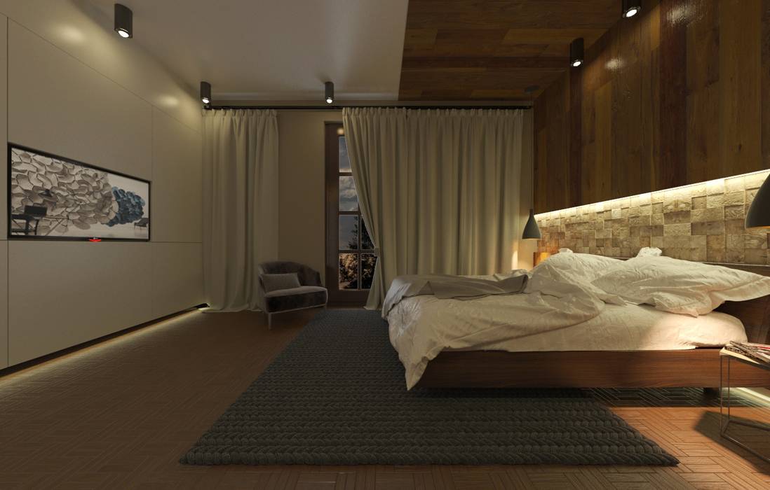 homify Modern style bedroom Wood Wood effect