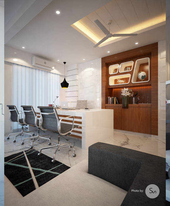 Office Interior, spacefusion spacefusion ห้องทำงาน/อ่านหนังสือ โต๊ะทำงาน