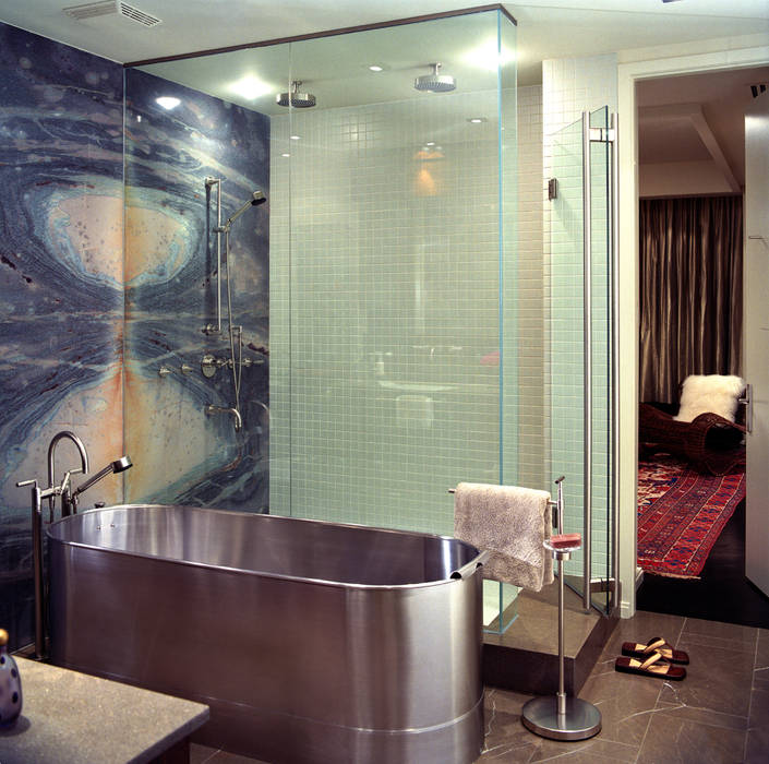 Abstract Bathroom Gracious Luxury Interiors Eclectic style bathroom