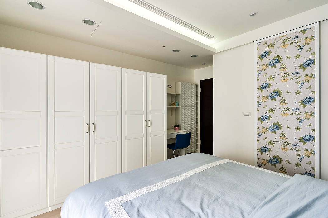 ​濃郁藍調的個性主臥室 青瓷設計工程有限公司 Asian style bedroom