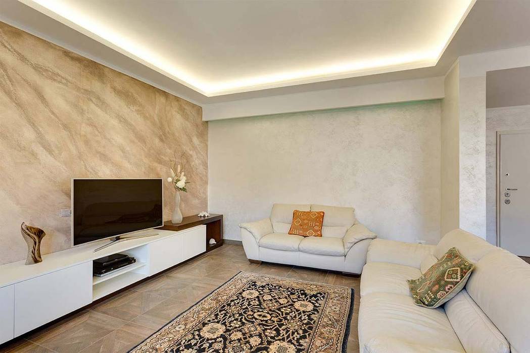 Ristrutturazione appartamento Roma, Prenestino, Facile Ristrutturare Facile Ristrutturare Modern living room