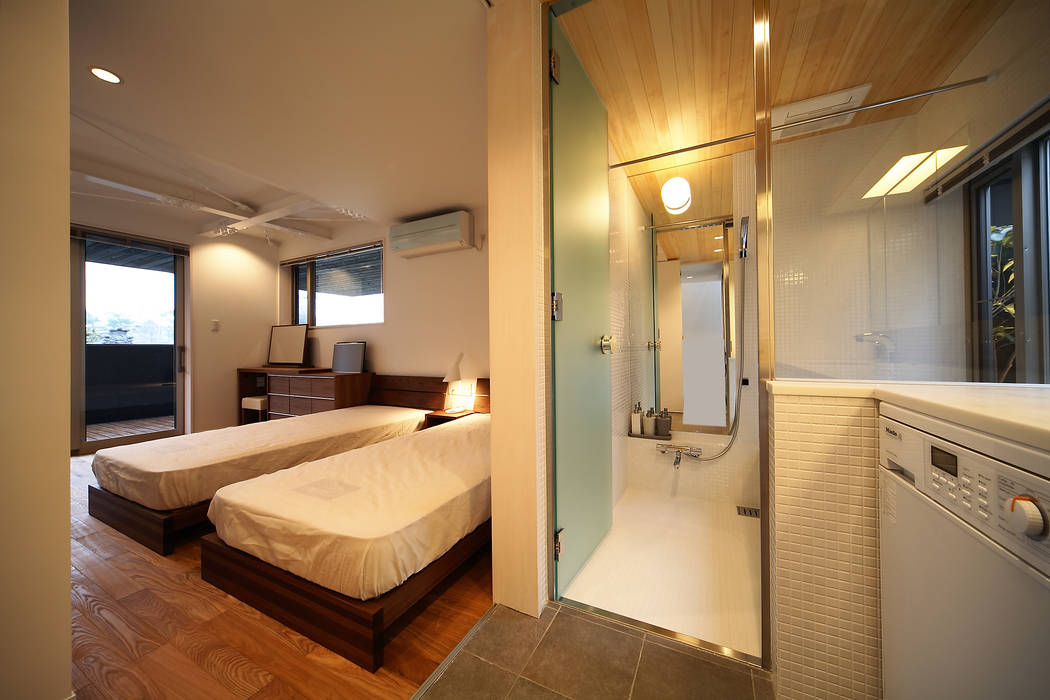 haus-kuro 一級建築士事務所haus 北欧スタイルの お風呂・バスルーム タイル
