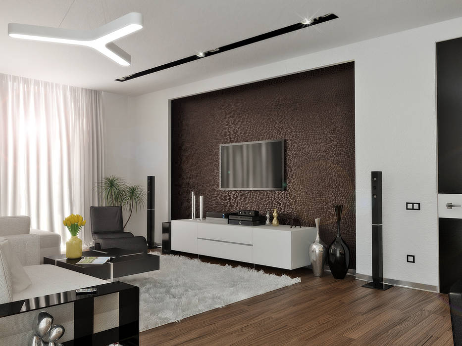 Квартира- студия 72 м/кв, metrixdesign metrixdesign Living room