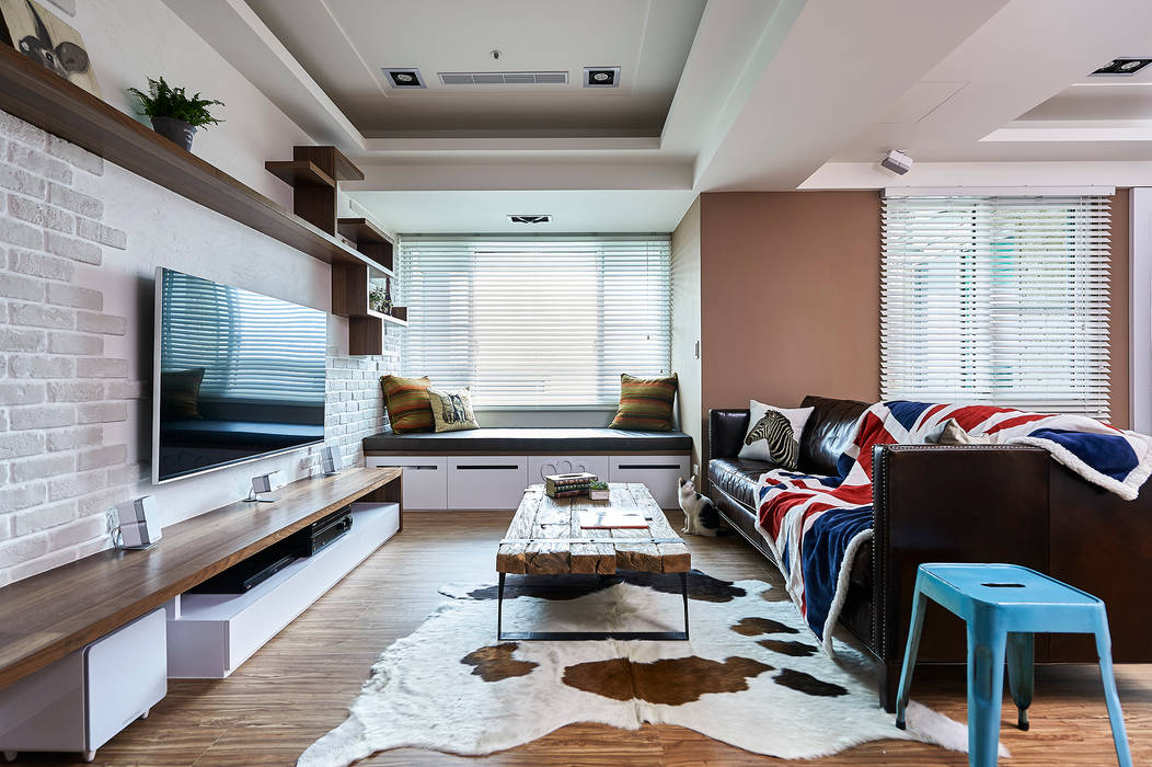 復古味為家注入人文生活感 青瓷設計工程有限公司 Country style living room