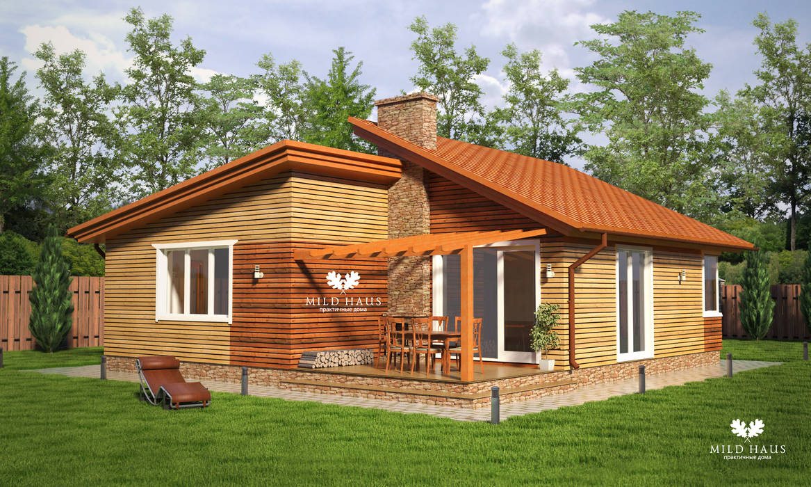 "Росы" - дома с русской душой...., Mild Haus Mild Haus Scandinavian style houses Engineered Wood Transparent