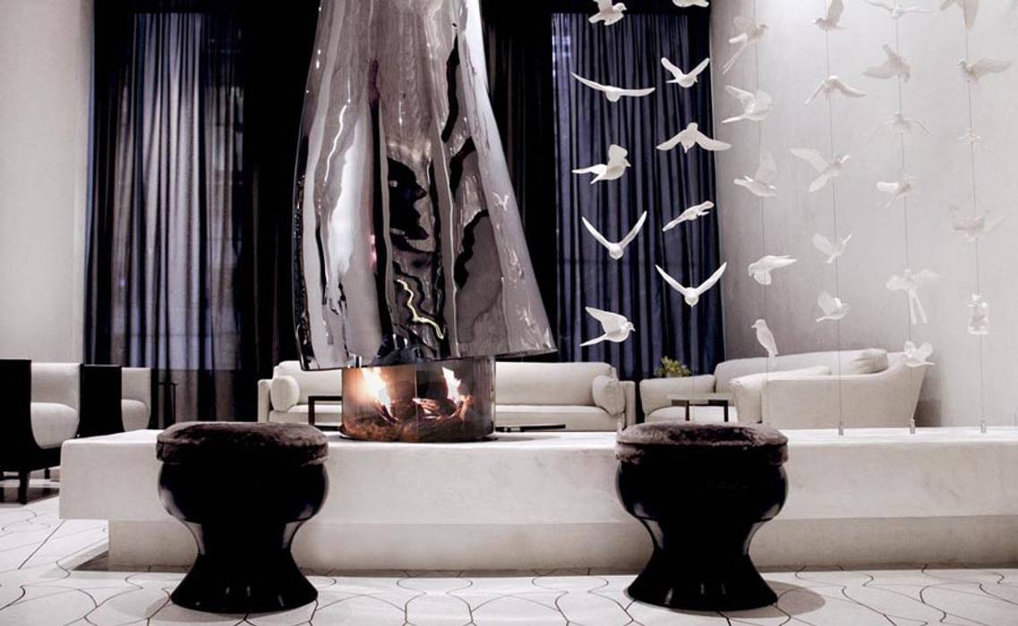 Fireplace - Lobby Marmara Park Avenue Hotel Joe Ginsberg Design Commercial spaces Hotels