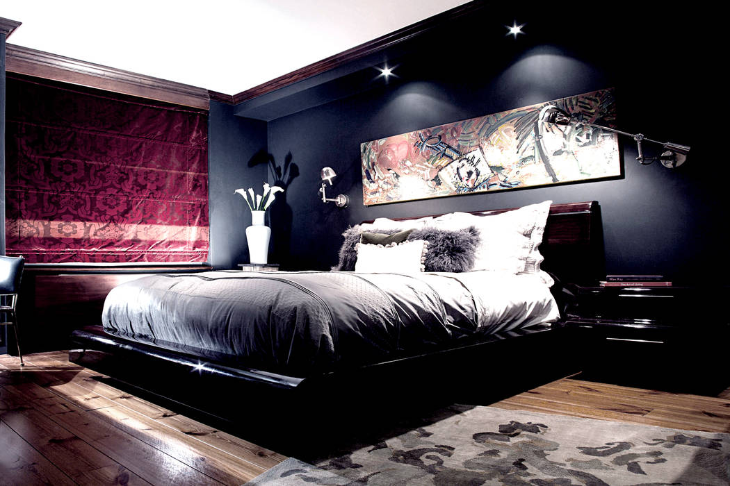 Bedroom Joe Ginsberg Design Eclectic style bedroom