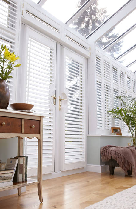 Conservatory Shutters homify Modern Conservatory Shutters,Conservatory,Conservatory shutter,pvc shutters,PVCU shutters,vinyl shutters,lifetime shutters,lifetime,uk,white shutters