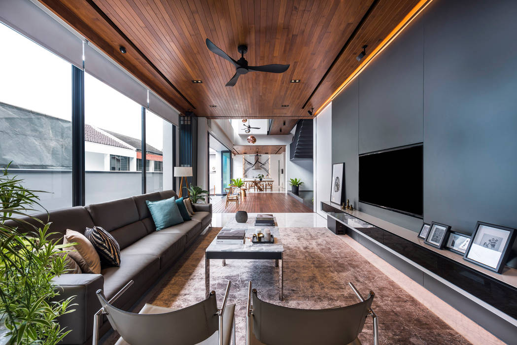 Courtyard House, ming architects ming architects Modern living room