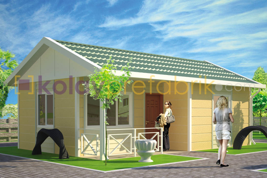 Tek Katlı Prefabrik Ev 40 m2 (1+1), PREFABRICATED HOUSES BUILDINGS | KOLAY PREFABRIK PREFABRICATED HOUSES BUILDINGS | KOLAY PREFABRIK Classic style houses