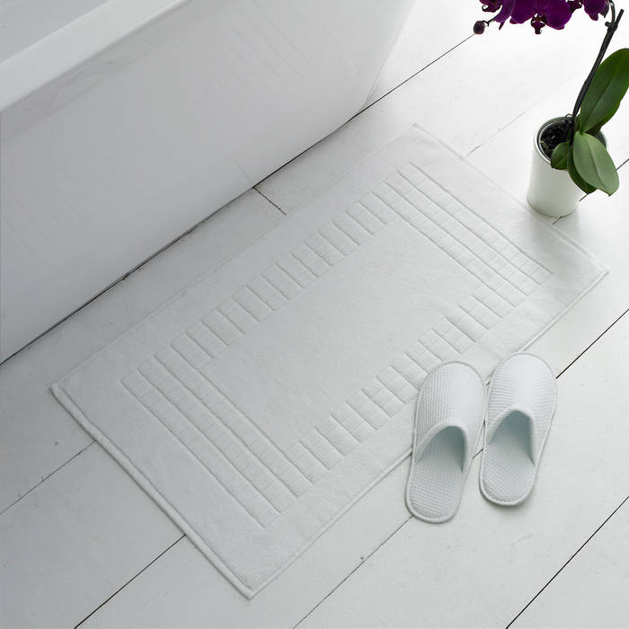 Pure Cotton Towelling Bath Mat King of Cotton Moderne Badezimmer Baumwolle Rot Textilien und Accessoires