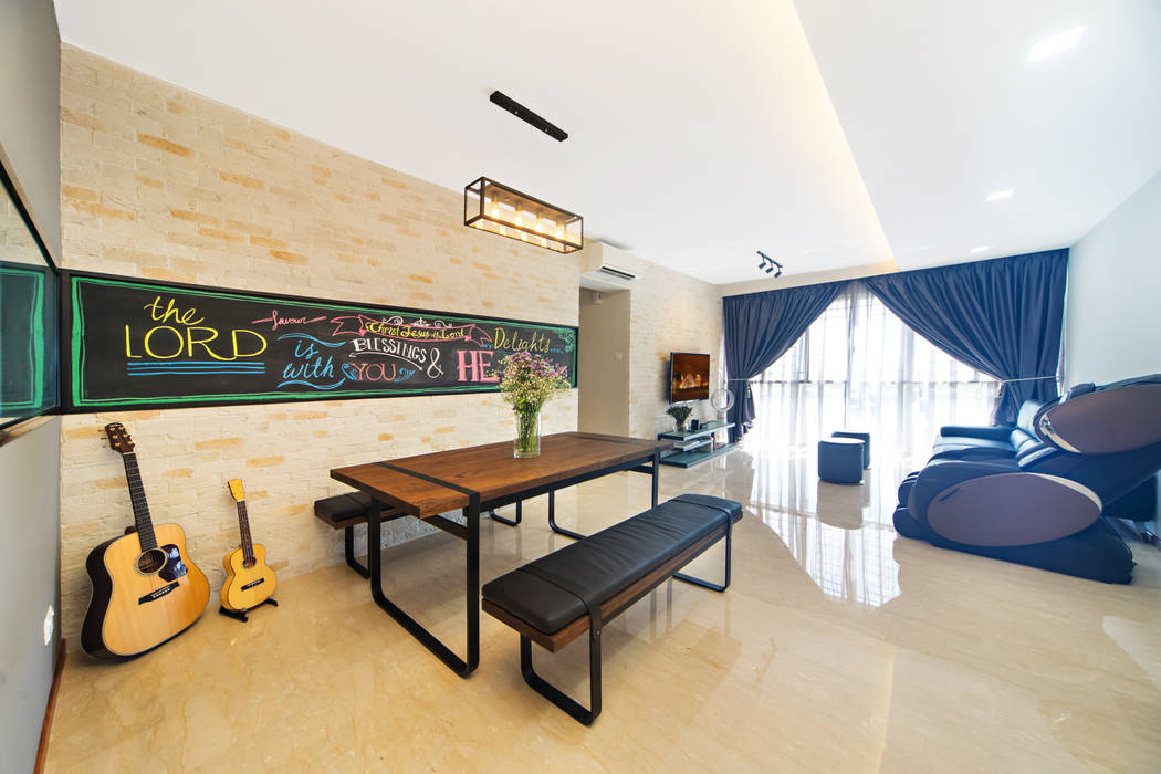 30 Upper Serangoon View, Renozone Interior design house Renozone Interior design house Scandinavian style dining room