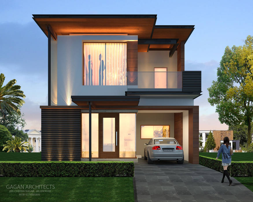 Modern house at adarsh nagar, jalandhar, gagan architects | homify