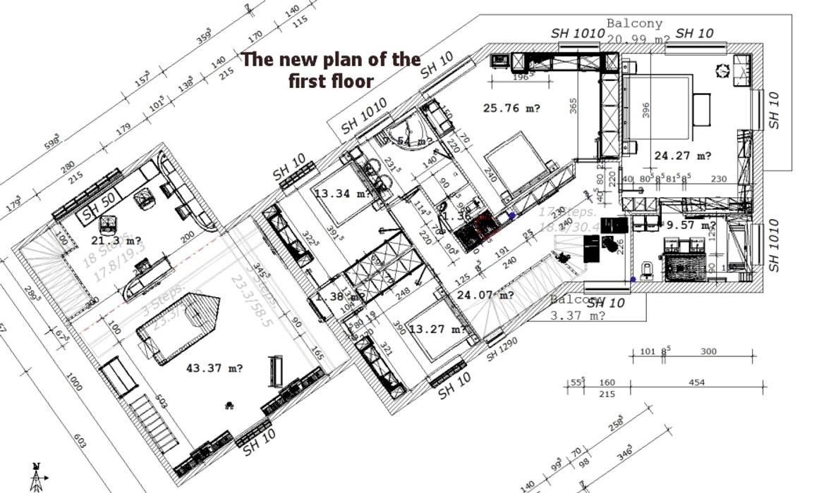 O novo plano do primeiro andar D O M | Architecture interior Casas clássicas