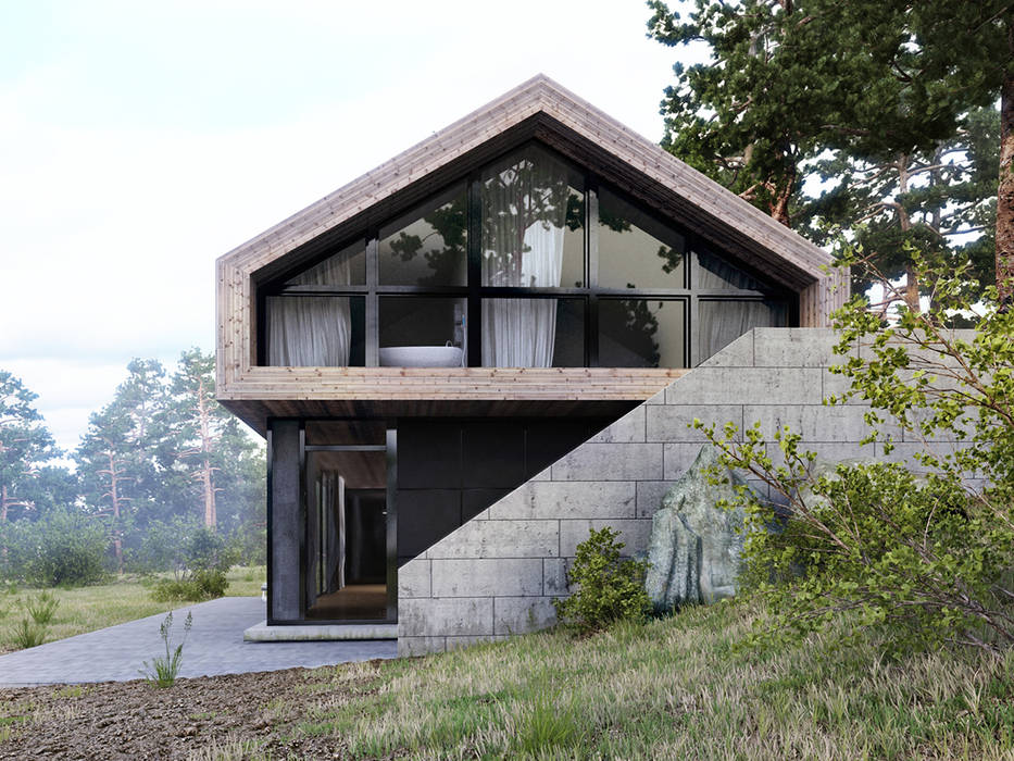 FOREST HOUSE Espace Team Дома в стиле минимализм