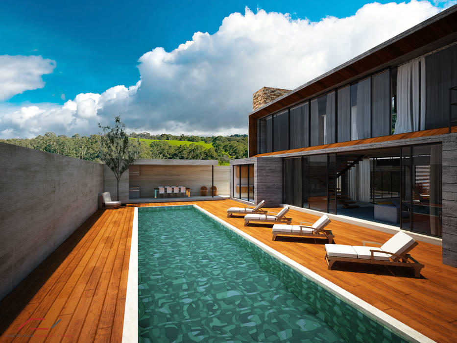 Casa da Passarela, Ateliê São Paulo Arquitetura Ateliê São Paulo Arquitetura Modern Pool