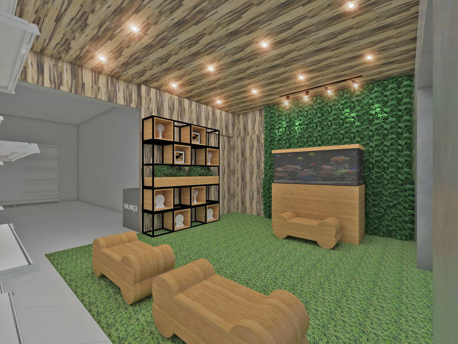 Retrofit Clinica Veterinária , Studio Diego Duracenski Interiores Studio Diego Duracenski Interiores Modern Living Room Solid Wood Wood effect