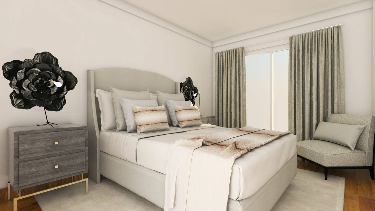 Apartamento no Estoril, FEMMA Interior Design FEMMA Interior Design Modern style bedroom