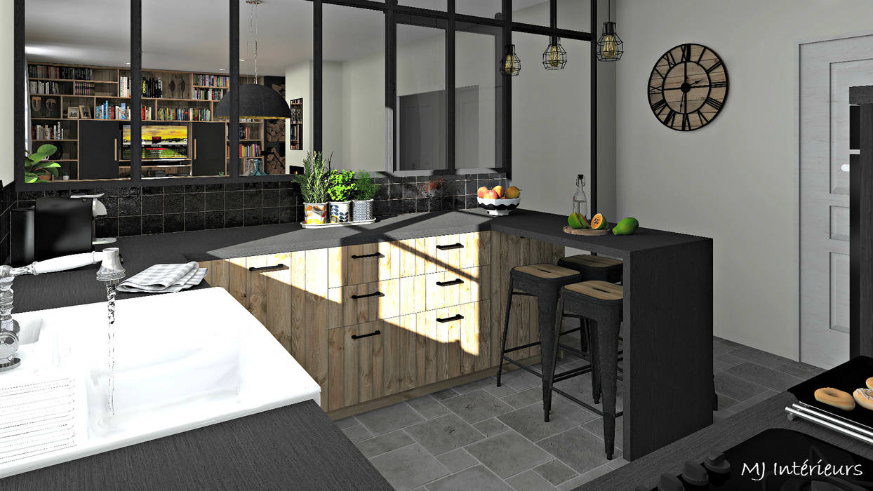 Cuisine Rustique Et Industrielle Cuisine Industrielle Par Mj