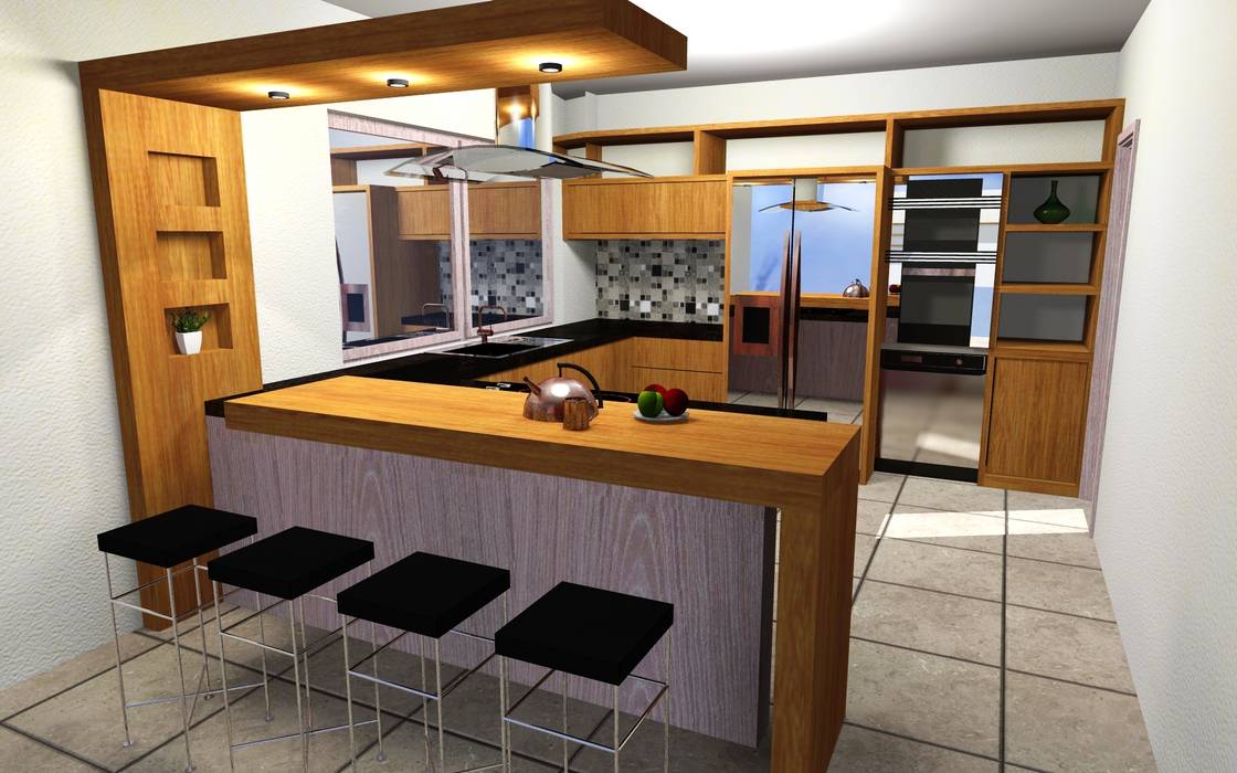 homify Cocinas modernas Madera Acabado en madera