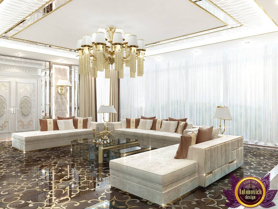 Luxury living room design ideas of Katrina Antonovich, Luxury Antonovich Design Luxury Antonovich Design Phòng khách