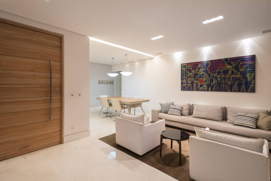 Apartamento ZM, MEIUS ARQUITETURA MEIUS ARQUITETURA Гостиная в стиле минимализм