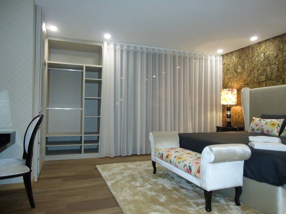 Suite com closet AS-Arquidesign Quartos rústicos
