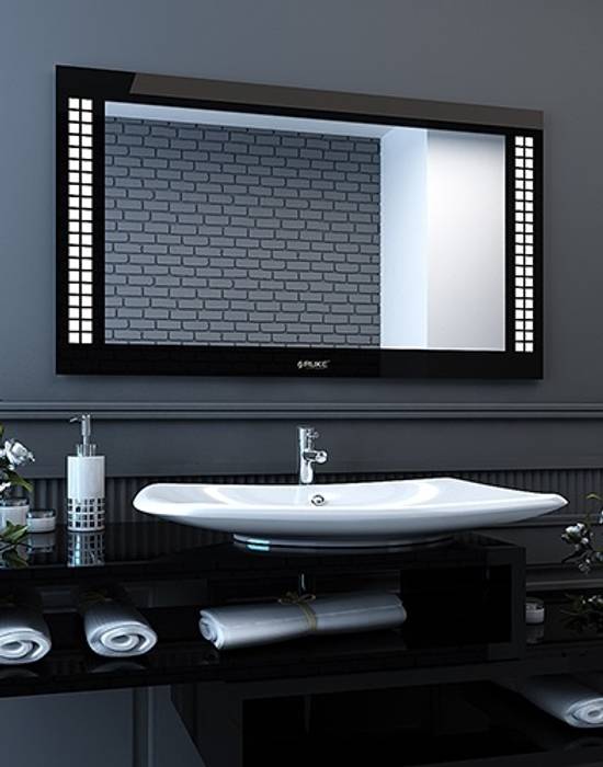 Nowoczesne Lustro LED - aranżacja w łazience, RUKE RUKE حمام زجاج مرايا