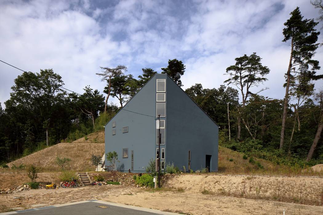 神戸北の家 藤原・室 建築設計事務所 モダンな 家 住宅,新築,変形地,外観