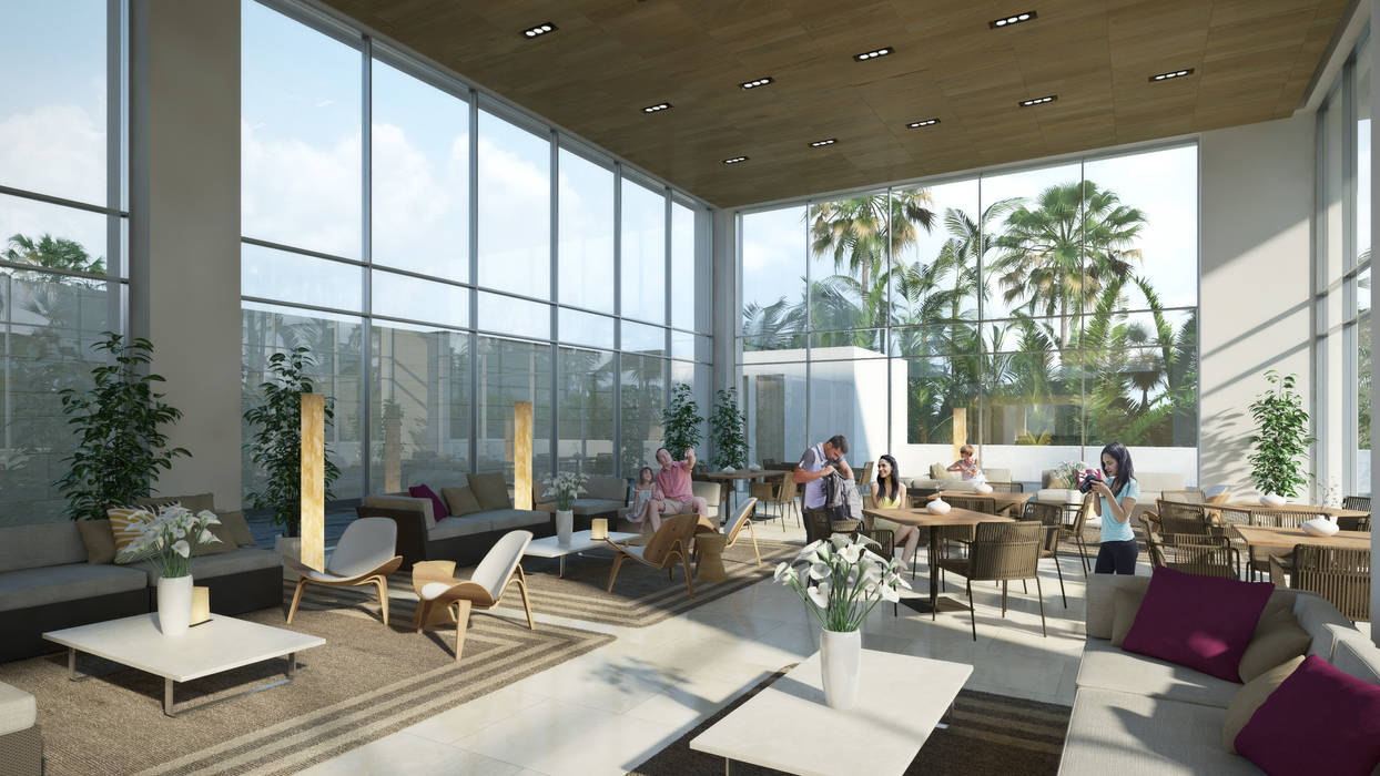 Condominios en Cancún, TaAG Arquitectura TaAG Arquitectura Moderne balkons, veranda's en terrassen