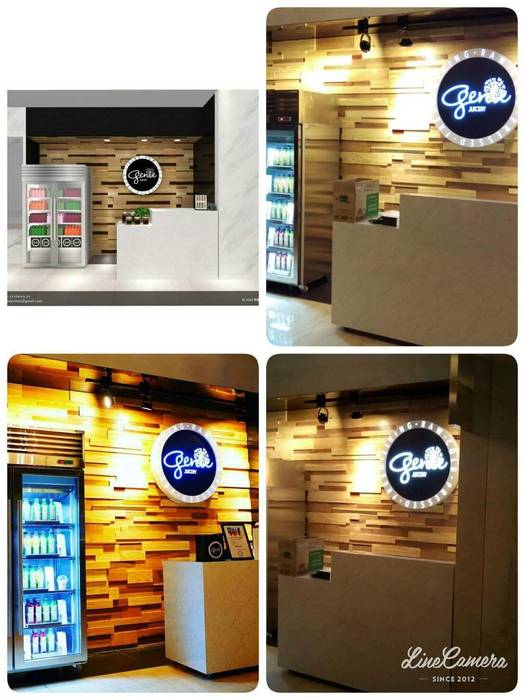 台北信義微風-GENIE JUICERY果汁專櫃, 凱泰室內裝修 凱泰室內裝修 Commercial spaces Solid Wood Multicolored Shopping Centres