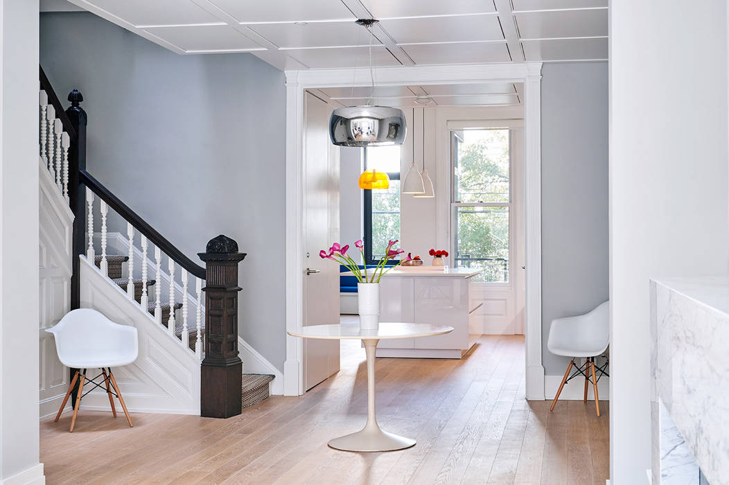 Park Slope Townhouse, Sarah Jefferys Design Sarah Jefferys Design Corredores, halls e escadas modernos