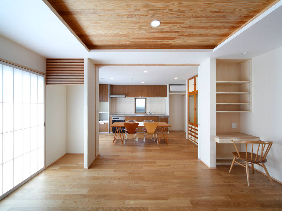 松尾台の終の住まい, 樋口章建築アトリエ 樋口章建築アトリエ Dining room لکڑی Wood effect