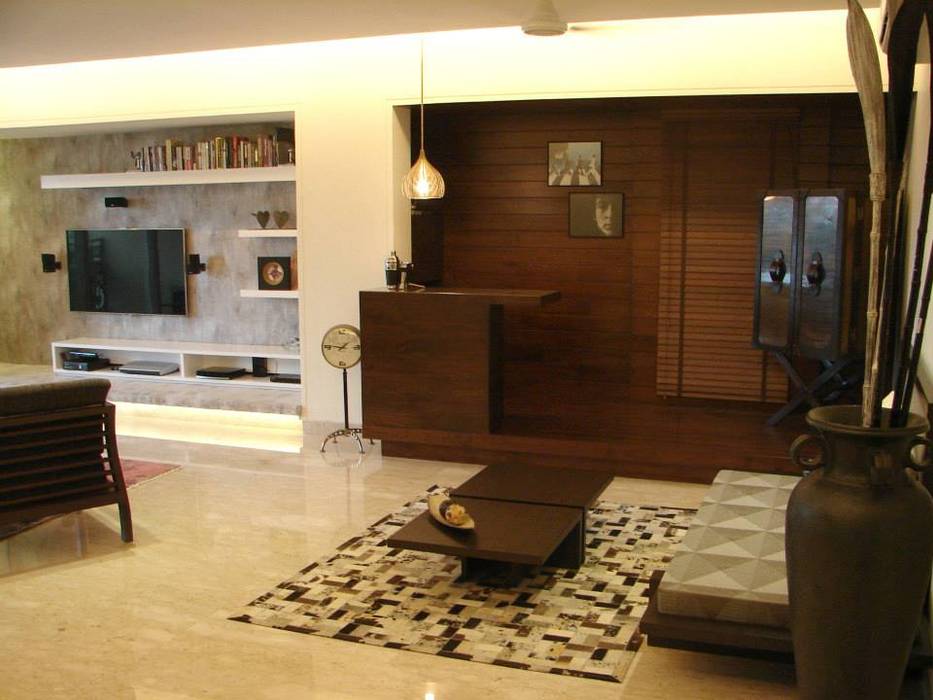 Choudhary Residence, Juhu, Mumbai, Inscape Designers Inscape Designers Eclectic style living room