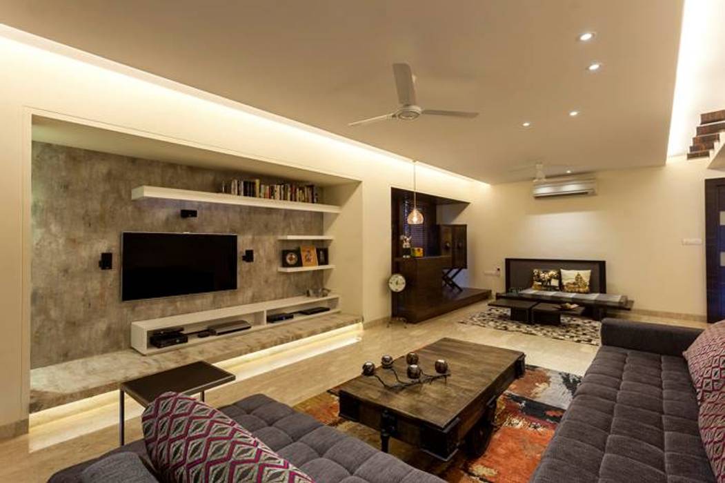 Choudhary Residence, Juhu, Mumbai, Inscape Designers Inscape Designers Вітальня
