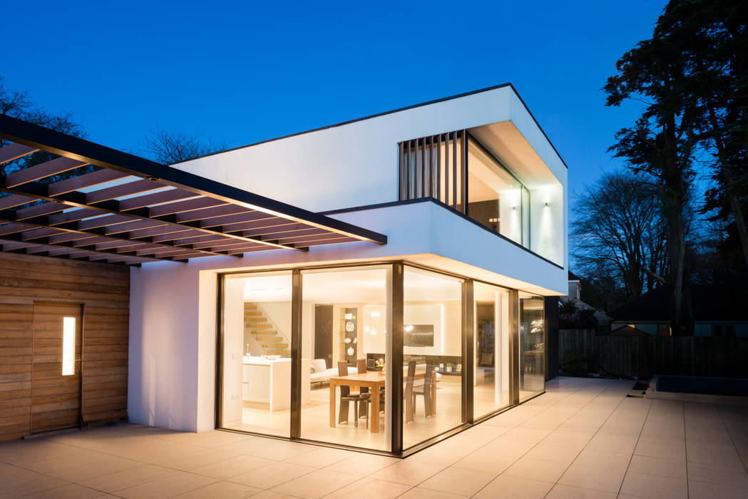 White Oaks Glazed Doors Barc Architects Puertas y ventanas de estilo moderno Vidrio glass,open,glazing,contemporary,large glass,modern