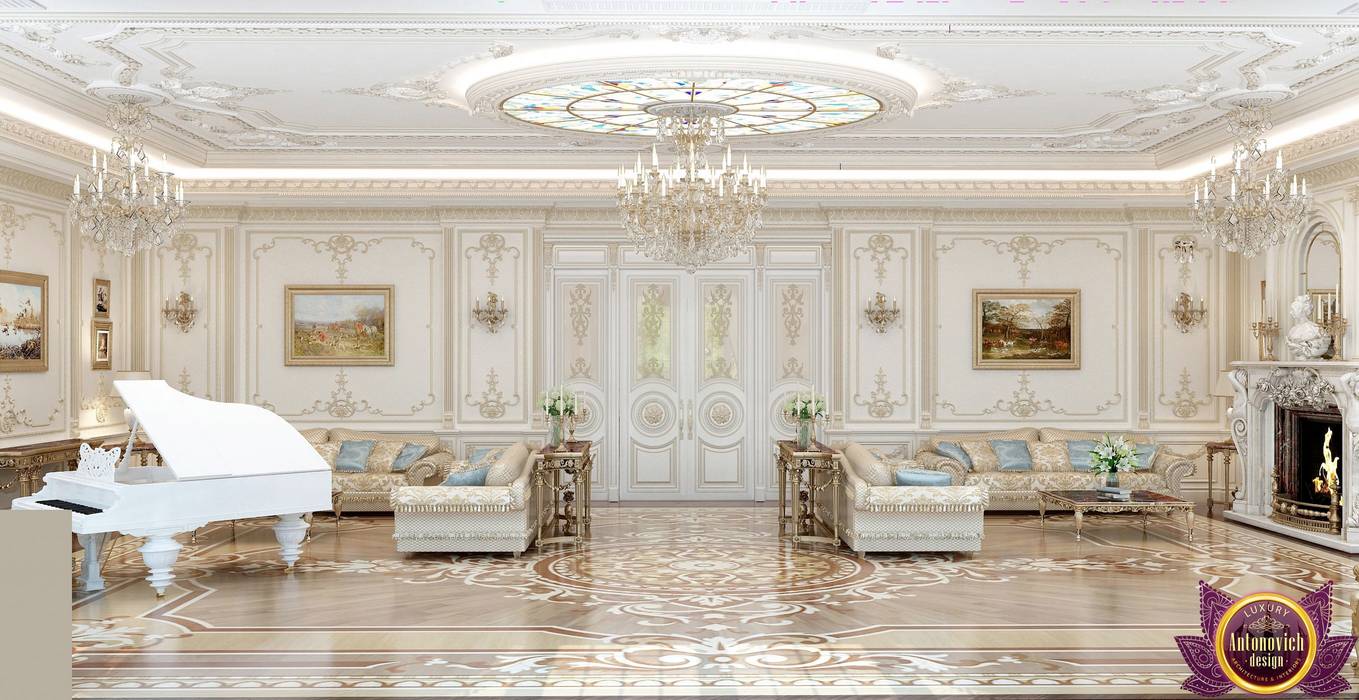 ​Houses Design in the classical style of Katrina Antonovich, Luxury Antonovich Design Luxury Antonovich Design Living room