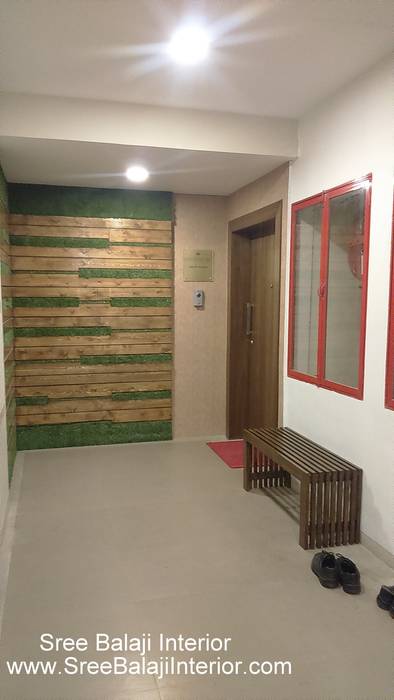 Interior of Residence, Sree Balaji Interior Sree Balaji Interior Modern corridor, hallway & stairs