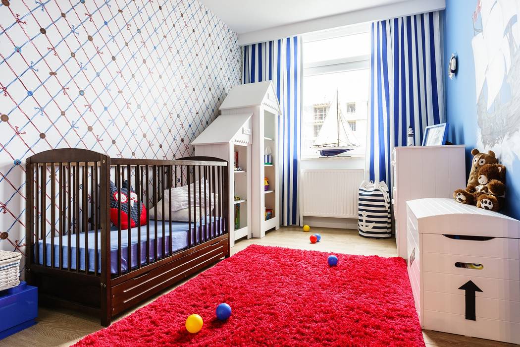 pokój małego marynarza - realizacja, Saje Architekci Joanna Morkowska-Saj Saje Architekci Joanna Morkowska-Saj Quarto infantil moderno