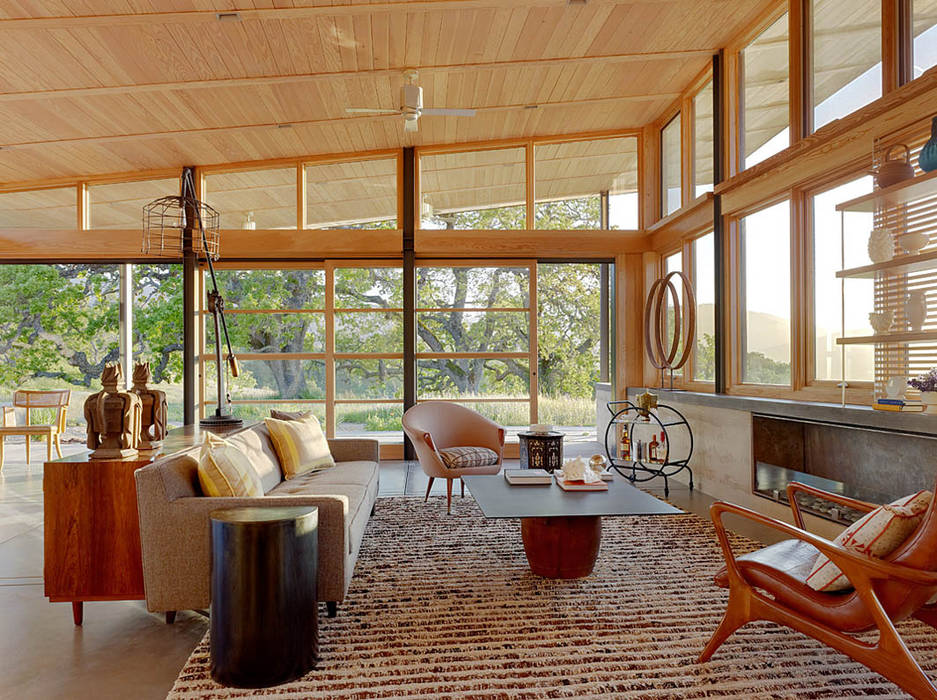 Caterpillar House, Feldman Architecture Feldman Architecture Modern Living Room