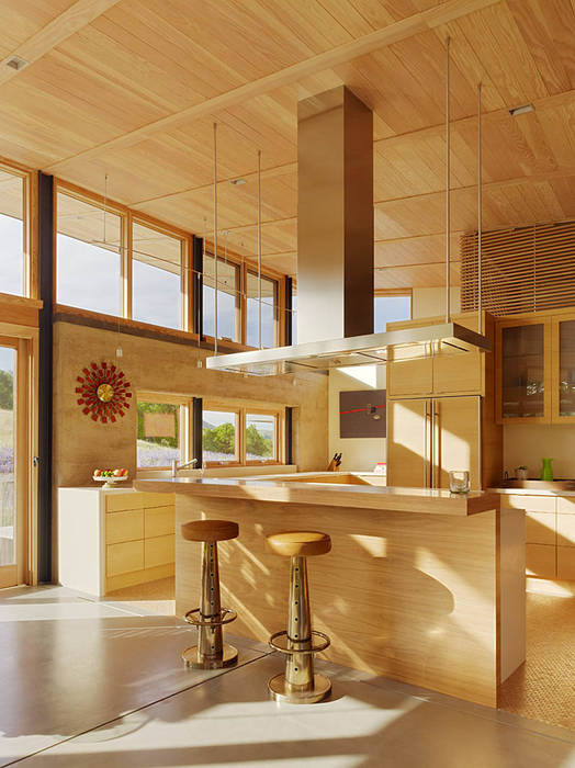 Caterpillar House, Feldman Architecture Feldman Architecture Modern Kitchen