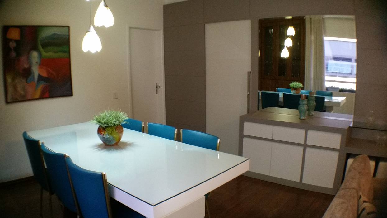 Decoração Apartamento L.B, DTE Arquitetura e Consultoria LTDA DTE Arquitetura e Consultoria LTDA Comedores de estilo moderno