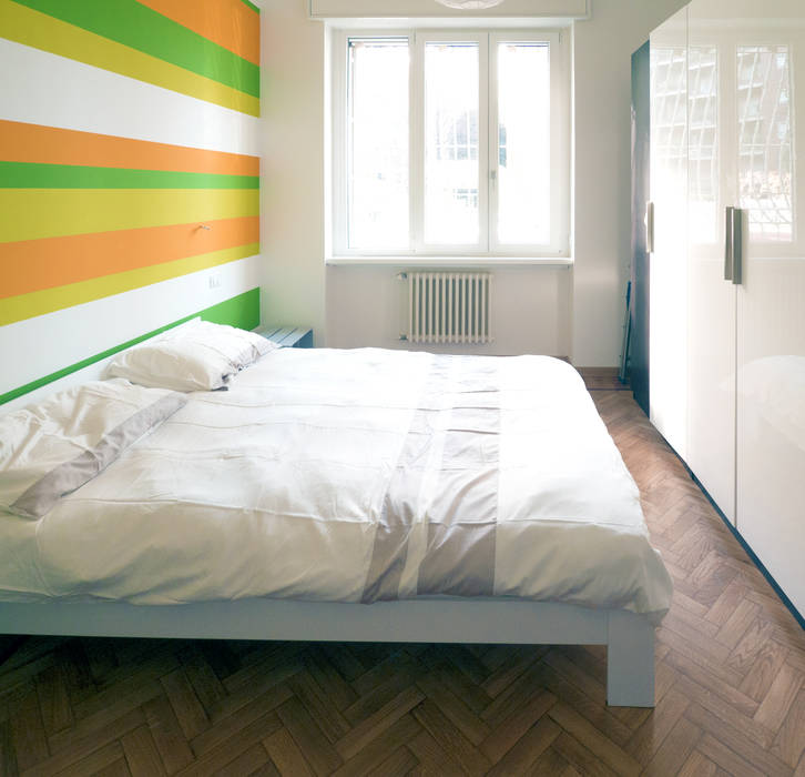 Strisce Di Colore Camera Da Letto Eclettica Di Luigi Brenna