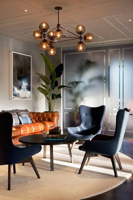 Living Room No Place Like Home ® Salas de estar modernas living room,sober,cozy,leather sofa