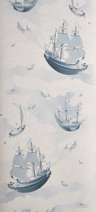 FISHING FOR STARS Sky Blue Wallpaper 10m Roll Hevensent 房子 配件與裝飾品